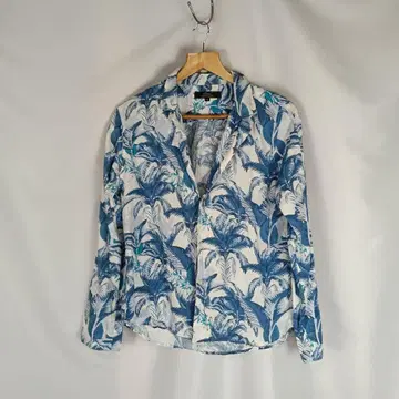 Beno 오픈 프론트 긴팔 셔츠 M 보타니컬 올 패턴 B4049