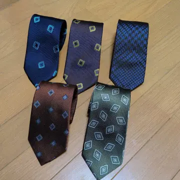 코몬 무늬 & 하운드 투스 넥타이