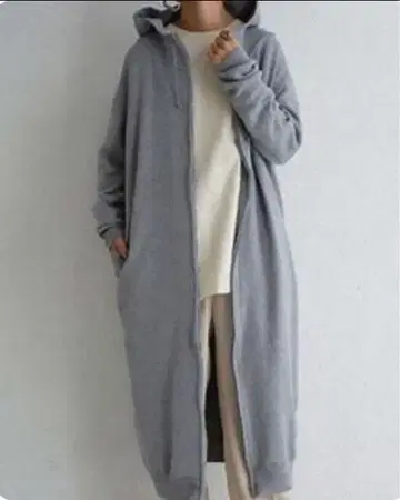 안티카 롱 니트 후드티