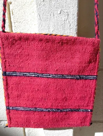 손뜨개 민족 무늬 숄더백