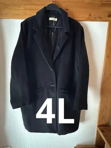 여성용 체스터 코트 블랙 4L 빅 사이즈