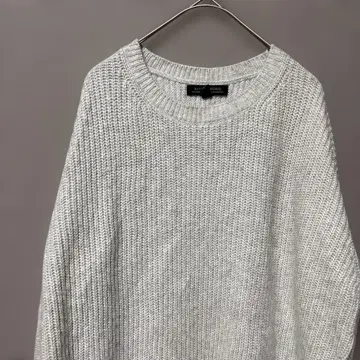 바나나리퍼블릭 로우 게이지 크루넥 니트 (F) 라이트 그레이 루즈핏