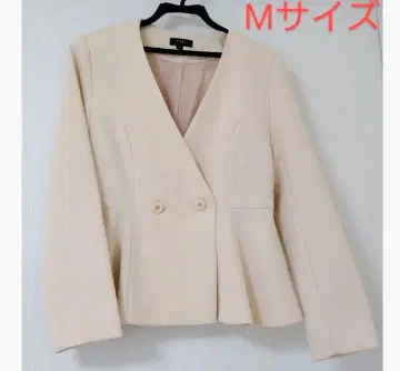 선착순!! 핑크 베이지 페플럼 자켓 M