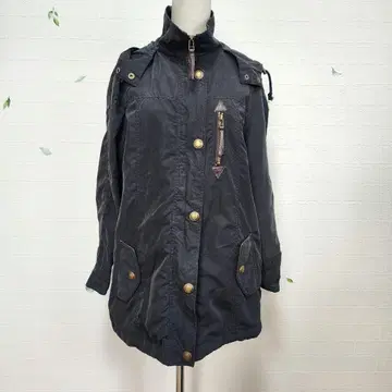 [ SKY BOMBER ] 블랙 모즈 코트 후드 포함