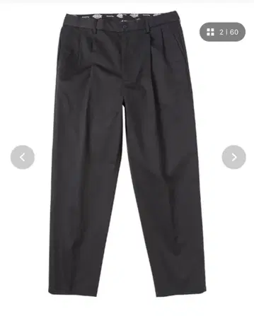 Dickies 블랙 투 턱 치노 팬츠 30인치