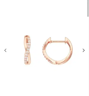 TSUTSUMI K10 핑크 골드 다이아몬드 귀걸이 한쪽