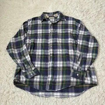 LLBean 90년대 미국제 체크 셔츠 빅 페이드
