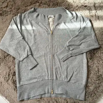 DouDou 그레이 집업 맨투맨