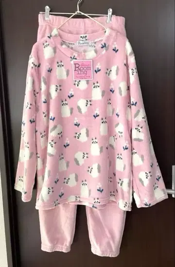 극세사 룸웨어 고양이 패턴 M-L