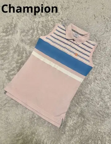 [ champion ] 챔피온 (M) 피케 셔츠 원 포인트 슬리브리스