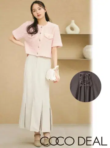 [컨디션 최상] 코코딜 하이웨스트 플리츠 디자인 머메이드 스커트 S사이즈