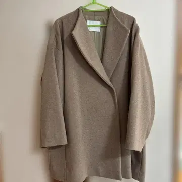 어반 리서치 울 코트 베이지 노카라