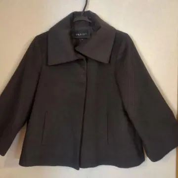INDIVI 울 코트 울 함유 숏코트 42 사이즈 LL~3L