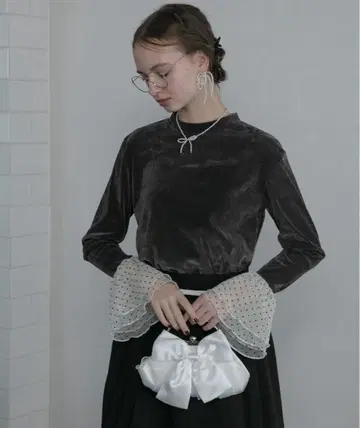 그레이 벨로아 긴팔 상의