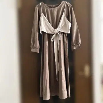 ROYAL PARTY 리본 베스트 포함 롱 원피스