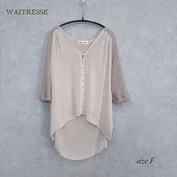 WAITRESSE 상의 F 니트 시스루 mix 셀렉