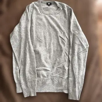 [ UNIQLO ] 유니클로 캐시미어 크루넥 스웨터 그레이 XL 사이즈