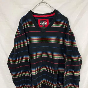 00s 퀵실버 quick silver 멀티 보더 니트