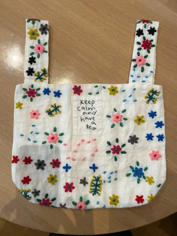 pot and tea 털실 자수 백