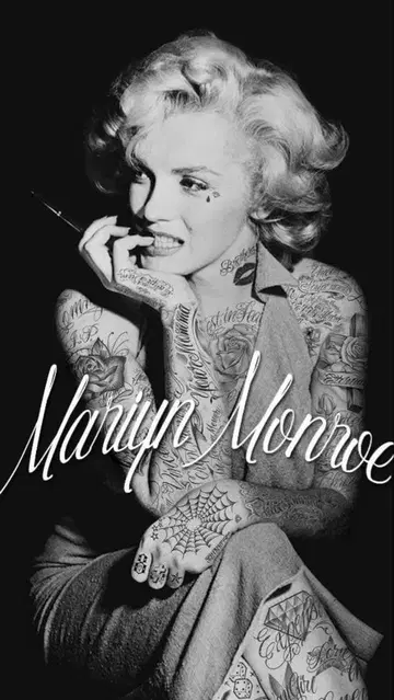 마릴린 먼로 타투 tattoo 포스터 b2 사이즈 새상품 미사용