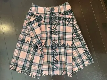 [ 새상품 ] 비비안 핑크 계열 타탄 체크 플리츠 스커트 38