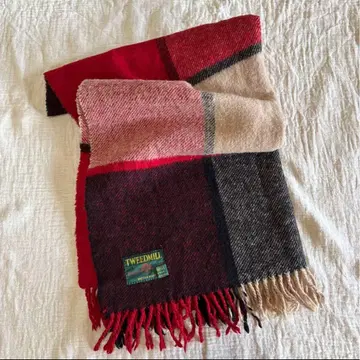 TWEEDMILL 트위드밀 대형 울 머플러 스톨 숄