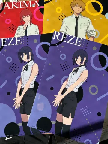 체인소맨 야요이켄 콜라보 오리지널 클리어 파일 4종