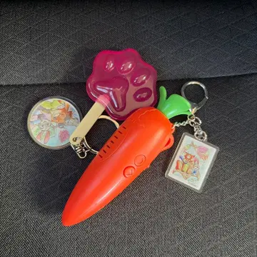 디즈니 주토피아 아이스캔디 당근 키체인 보이스 레코더