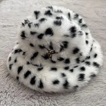 스누피 버킷 햇 화이트 블랙 반점 USJ 달마시안