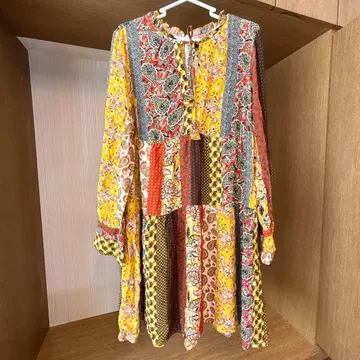 EMA BLUE'S 페이즐리 긴팔 원피스