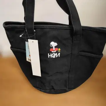 HEM 스누피 토트백 블랙