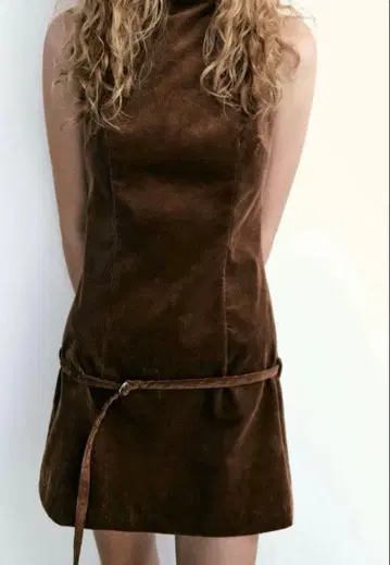 ZARA 코듀로이 미니 원피스