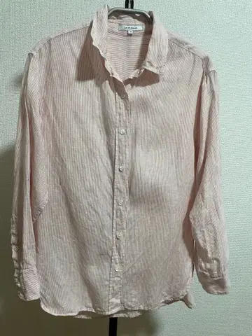 23구/긴팔 린넨 셔츠/스트라이프/사이즈 32