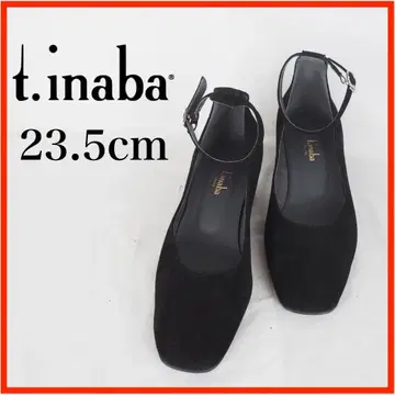 O6890*t.inaba*앵클 스트랩 펌프스*23.5cm*블랙
