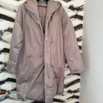 그레이지 후드 부착 롱 다운 코트 (투웨이)