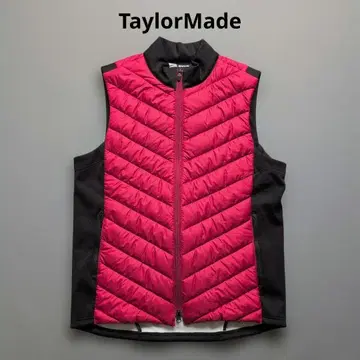 [컨디션 최상] 테일러메이드 골프 남성용 베스트 M 보온 겨울용 레드