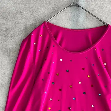 이타리야 이탈리아 (9) 디자인 티셔츠 긴팔 스트레치 비즈 장식