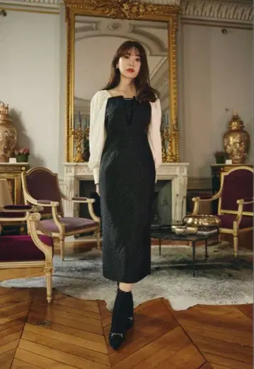 Crillon Crystal Pearl Jaquard Dress