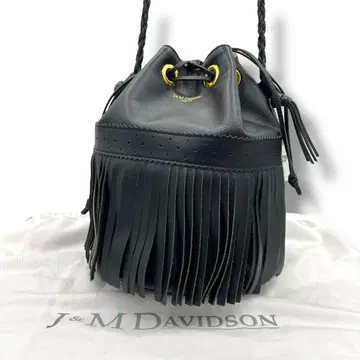 새상품급 J&MDAVIDSON 버킷백 숄더백 가죽 프린지