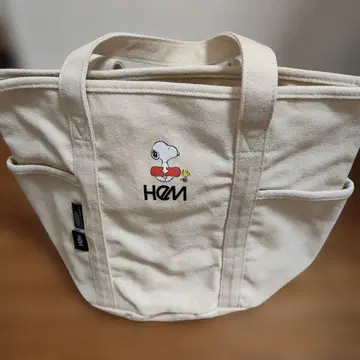 HEM 스누피 토트백 아이보리