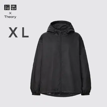 새상품급 UNIQLO Theory XL 나일론 후드티 윈드 브레이커 블랙