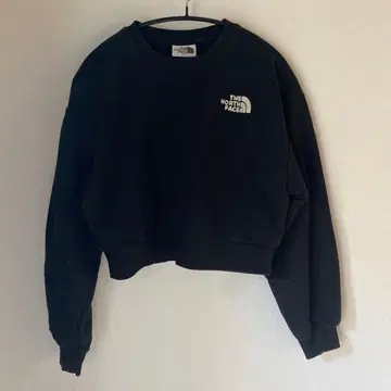 [ THE NORTH FACE ] 블랙 맨투맨 크롭 M