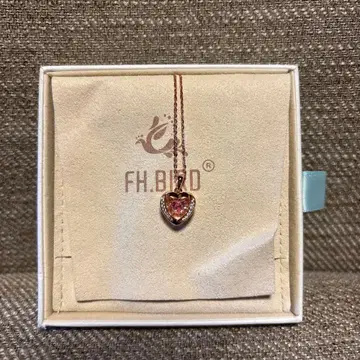 FH.BIRD 하트형 목걸이 핑크