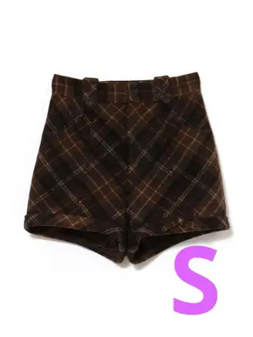 Ribbon check mini pants AM1623