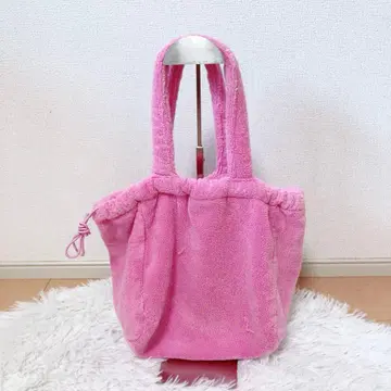 BONGUSTA 보그스타 타월 원단 파일 핸드 토트백 핑크