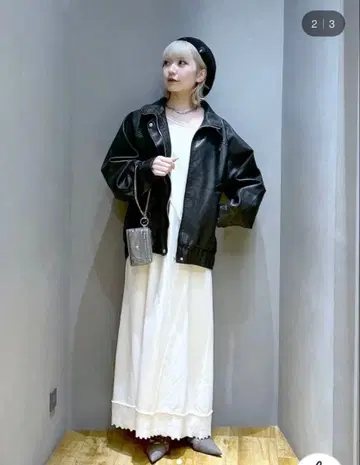 JEANASIS 빈티지 가죽 BIG 블루종