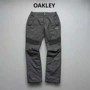 [컨디션 최상] 오클리 골프 자수 스컬 로고 다운 팬츠 블랙 M