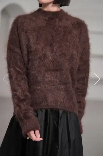 sheTokyo alma fur cashmere 브라운