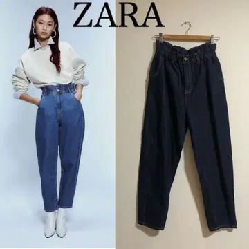 ZARA 페이퍼백 캐롯 레그 테이퍼드 데님