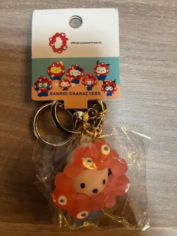 간사이 만박 미야쿠미야쿠 산리오 나리키리 입체 키링 클리어 포차코